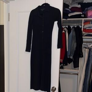 French connection navy ribbed sweater dress